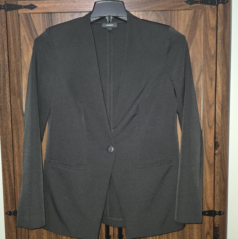 Women's Alfani Single Button Black Blazer Size Small